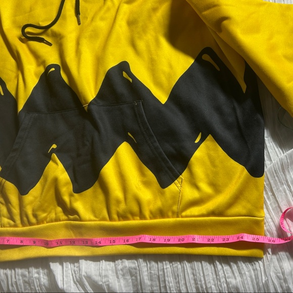 Bold Yellow Graphic Hoodie for Men - Picture 2 of 7